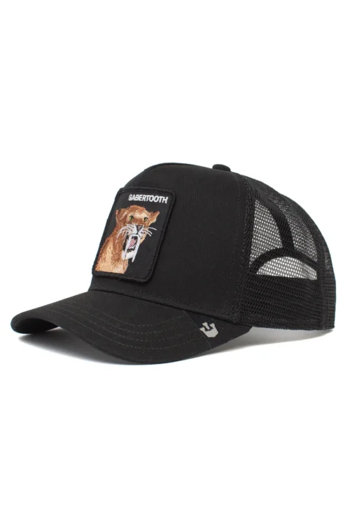 Gorra animales GOORIN BROS BUTCH TRUCKER dientes de sable THE SABERTOOTH TIGER negro