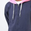 Sudadera Santa Cruz hombre con capucha y cremallera halo zip hood sca-hdz-0262 dark navy /orchid pink azul y rosa