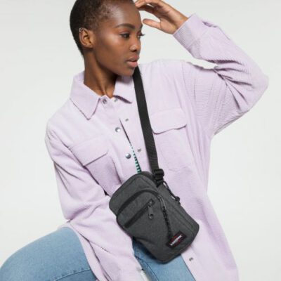 Bolso/riñonera Eastpak hombro unisex Double One Black Denim EK14F77H gris oscuro efecto tejano