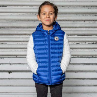 Chaleco capucha Jott de plumas pato Niño 103-BLEU ROI DJAM BÁSICO Justoverthetop Color azul royal