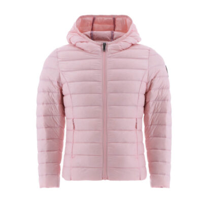 Chaqueta con capucha Jott de plumas pato Niña 431 rose CARLA BASIC Justoverthetop Color rosa palo