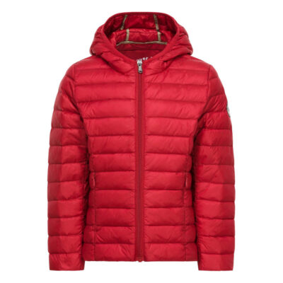 Chaqueta con capucha Jott de plumas pato Niña 300 red CARLA BASIC Justoverthetop Color rojo