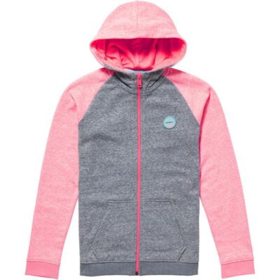 Sudadera O'Neill niña suave con capucha y cremallera Powderdays hoodie Ref. 8P6477 Gris y rosa