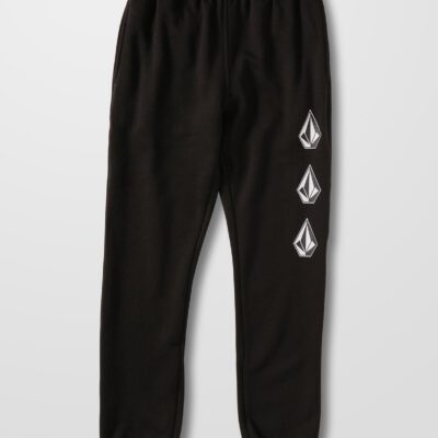 Pantalón chándal VOLCOM niño de forro jogger ICONIC STONE Ref. C1232100 negro logos pierna