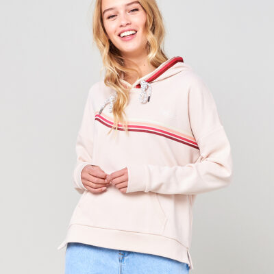 Sudadera RIP CURL Mujer con capucha para mujer Trinita Pop Over Beige Ref. GFEBA5 beig rayas