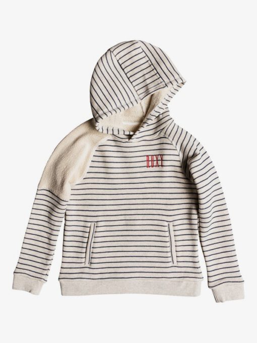 Sudadera ROXY niña con capucha Spark In You SIMPLE STRIPE (ten3) Ref. ERGFT03290 blanca y rayas marino