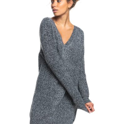 Jersey largo ROXY Vestido de Manga Larga para Mujer Turn A Corner ANTHRACITE (kvj0) Ref. ERJKD03376 gris oscuro