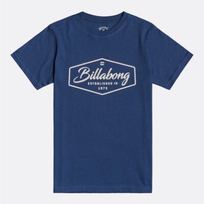 Camiseta BILLABONG surfera manga corta niño surfera Trademark DENIM BLUE (0523) Ref. U2SS03BIF0 azul logo frontal