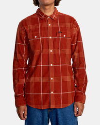 Camisa RVCA Manga largas Hombre BLUES WALK BRICK RED (2904) Ref. Z1SHRGRVF1 caldera cuadros