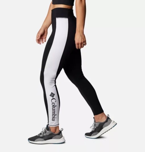 Legging Deportivo COLUMBIA Mallas River™ para mujer black/white Ref. 1933231011 AK2995 Negras banda blanca logo