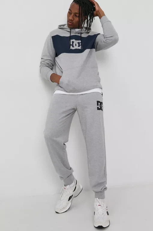 Sudadera DC SHOES Hombre con capucha STUDLEY GRIS HEATHER (knfh) Ref. EDYFT03520 gris logo pecho