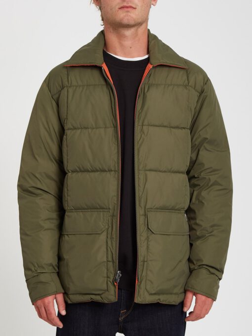 Chaqueta VOLCOM invierno REVERSIBLE para hombre HOBRO - MILITARY Ref. A1732005_MIL verde/naranja