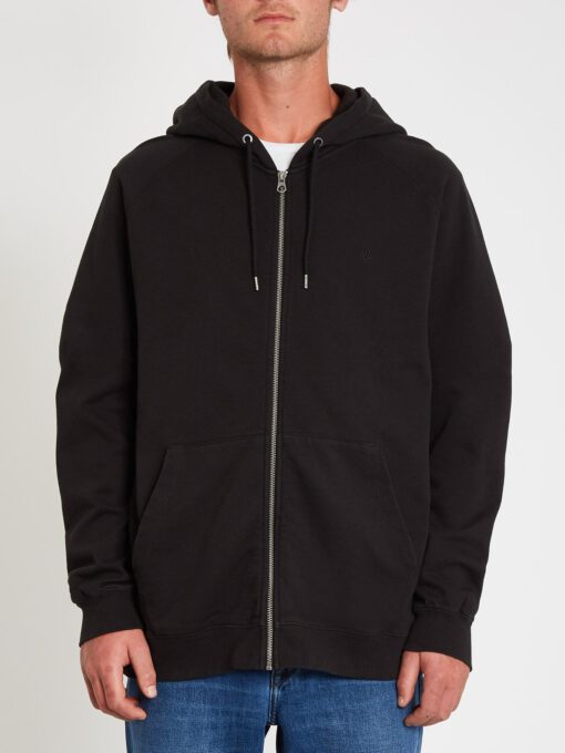 Sudadera VOLCOM con capucha y cremallera para hombre FREELEVEN - BLACK Ref. A4812102_BLK negra clásica