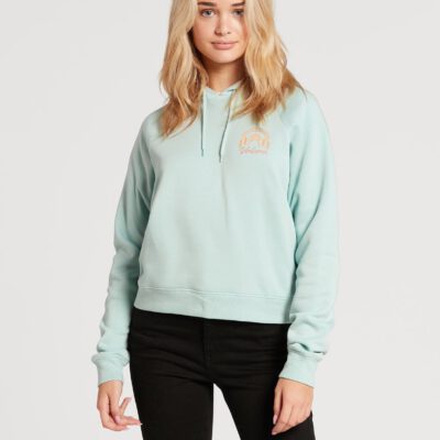 Sudadera VOLCOM para mujer con capucha clásica TRULY STOKIN - BLUE FOG Ref. B4132100 verde agua