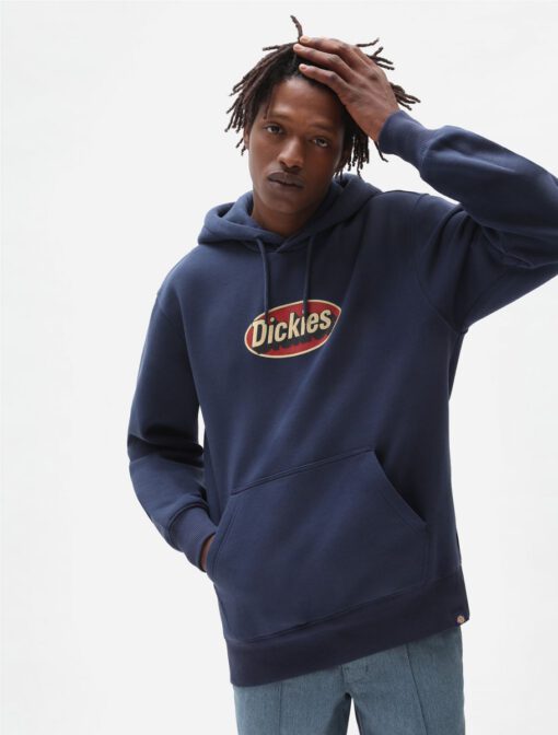  Sudadera DICKIES hombre con capucha suave Saxman Hoodie Navy Ref. DK0A4XFM Azul marino logo pecho