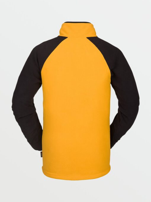 Sudadera VOLCOM polar invierno con media cremallera para hombre POLARTEC RESIN GOLD Ref. G4152200 amarillo mangas negras