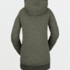 Sudadera VOLCOM para mujer con capucha clásica TOWER MUJER - VERDE POLVORIENTO Ref. H4152204 verde