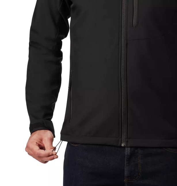 Chaqueta COLUMBIA con capucha para hombre Softshell negra