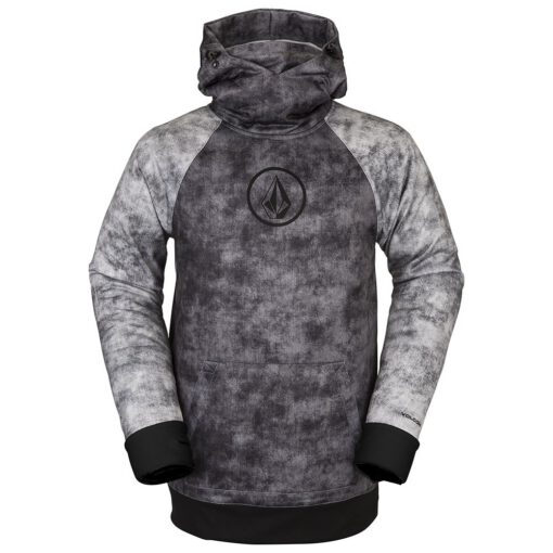 Sudadera VOLCOM con capucha y cremallera para hombre HYDRO RIDING - ACID BLACK Ref. G4152201_ABK gris