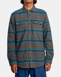 Camisa RVCA Franela manga larga para Hombre RVCA BLANKET Ref. Z1SHRWRVF1 gris rayas multicolor