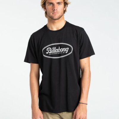 Camiseta BILLABONG básica para hombre manga corta State Beach BLACK (0019) Ref. Z1SS27BIF1 negra logo pecho