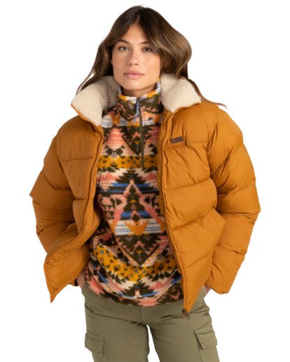 Chaqueta BILLABONG acolchada para Mujer January Puffa GOLD (1930) Ref. Z3JK22BIF1 mostaza | Martimpe Berart - Tienda Moda en Gausach, Vielha, de Aran