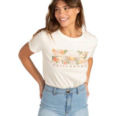 Camiseta Mujer BILLABONG manga corta Groovy Surf Break COOL WIP (0491) Ref. Z3SS29BIF1 beig flores