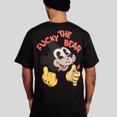 Camiseta THE DUDES manga corta para hombre FUCKY black Ref. 1008114-FW21 negra gráfico fucky