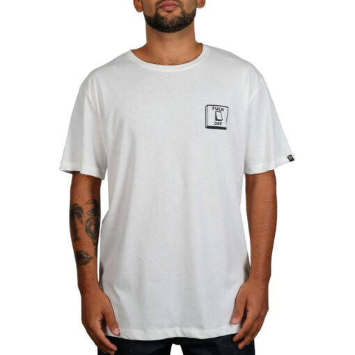 Camiseta THE DUDES manga corta para hombre SWITCH WHITE Ref.1008929-FW21 blanca bright ideas