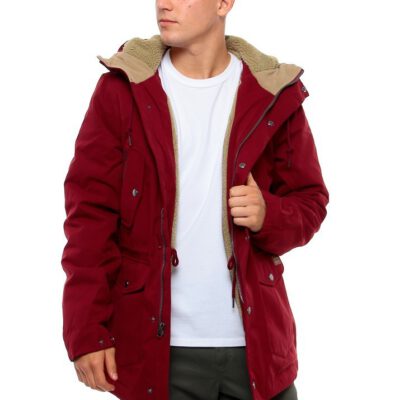 Chaqueta invierno Hombre VOLCOM con capucha STARGET 5K - CAB Ref. A173106 Granate