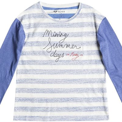 Camiseta ROXY niña manga larga RG fashion (pmk0) Ref. ERGZT03053 azul/gris rayas