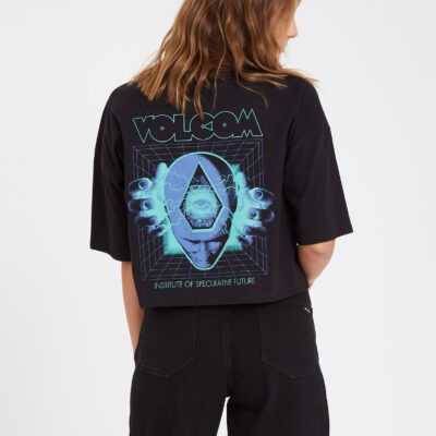 Camiseta VOLCOM Mujer manga corta corte boyfriend M. LOEFFLER - BLACK Ref. B3532104_BLK negro