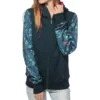 Sudadera VOLCOM de forro polar Técnica con capucha LOVAGE FLEECE Ref. H2451609 verde mangas flores