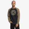 Sudadera DC SHOES Hombre Cuello redondo CIRCLE STAR BURNT OLIVE/BLACK (xggk) Ref. EDYSF03177 negra/verde