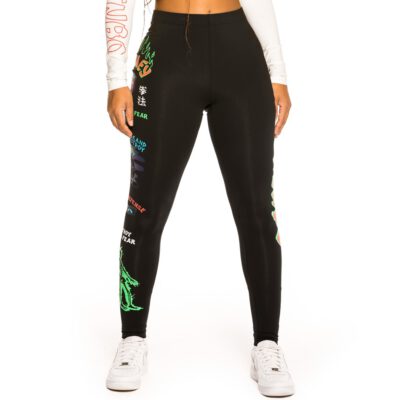 Legging deportivo GRIMEY Mallas Técnicas largas para Mujer GYM "Destroy All Fear" - Black | Fall 21 Ref. GLEG127-BLK Negros estampados