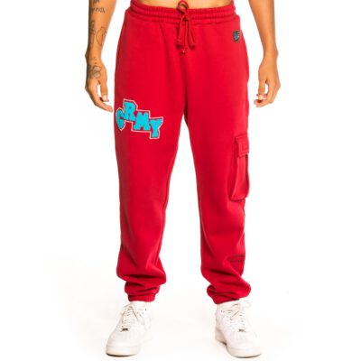 Pantalón deportivo GRIMEY cómodo UNISEX "Singgang Junction" Sweatpants - Red | Fall 21 Ref. GRTS210-RED rojo
