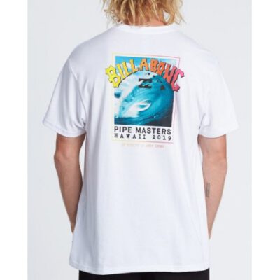 Camiseta Hombre BILLABONG manga corta surfera Pipe Master Tube white Ref. S1SS72-BIP0 blanca ola