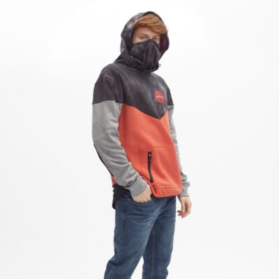 Sudadera Hydroponic con mascarilla hombre con capucha DH RIDERS TIE DYE CHARCOAL / TERRACOTA / GREY Ref. 21557-02 gris