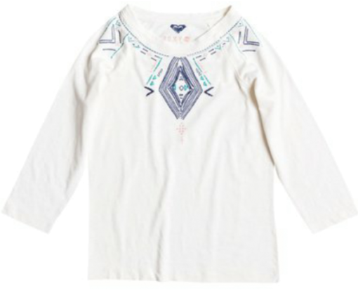 Camiseta ROXY niña manga larga My Hologram Native Festival (MZA0) Ref. ERGZT03122 blanca étnica