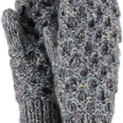 Manoplas BARTS para niña punto grueso JOLIE MITTS Dark grey Ref. 0870019 diseño clásico de tejido trenzado gris