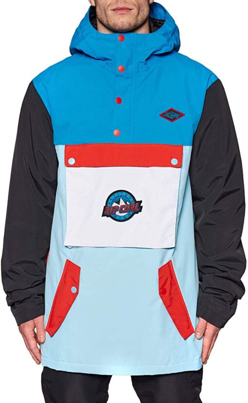 Chaqueta nieve Rip Curl hombre con capucha cálida Primative Ref. SGJDO4 azul detalles rojos