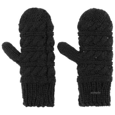 Manoplas BARTS para niña punto grueso CLAIRE MITTS black Ref. 1387001 diseño clásico de tejido trenzado negras