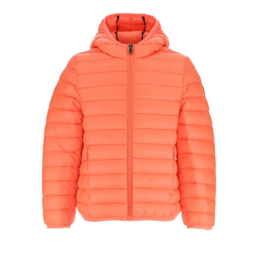 Chaqueta capucha Jott de plumas pato Niño HUGO BASIC 6900/ 715- ORANGE FLUOR Justoverthetop Color naranja fosforito