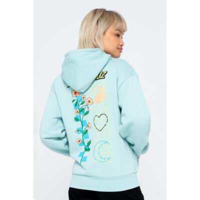 Sudadera SANTA CRUZ Mujer con capucha ALT. ENERGY sea blue Ref. SCA-WHD-0542 azul agua flores