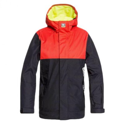 Chaqueta nieve DC Shoes niño con capucha Snowboard DEFY (kvj0) Ref. EDBTJ03029 negra y roja