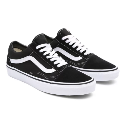 Zapatillas VANS clásicas y cómodas Sneakers deporte unisex VANS OLD SKOOL Black/White Mod. VN000D3HY28 negras franja blanca