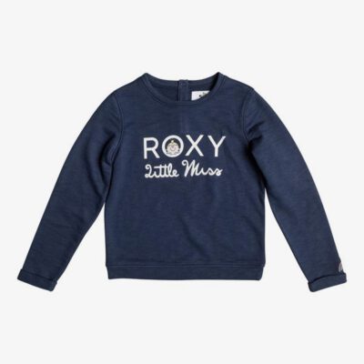 Sudadera ROXY niña cuello redondo It Feels Good (btk0) Ref. ERLFT03113 azul estampado pecho