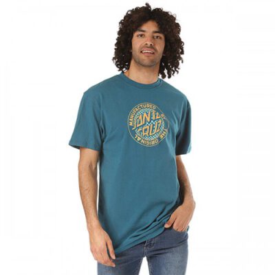 Camiseta SANTA CRUZ skate Hombre manga corta Fisheye mfg Tee Blue Ref. SCA-TEE-2981 azul logo pecho