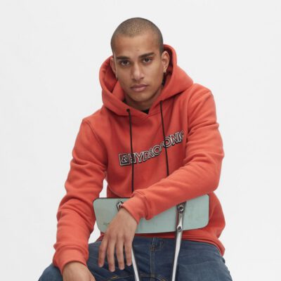 Sudadera Hydroponic niño con capucha ARQUEE TERRACOTA Ref. 21543Y-02 naranja logo pecho