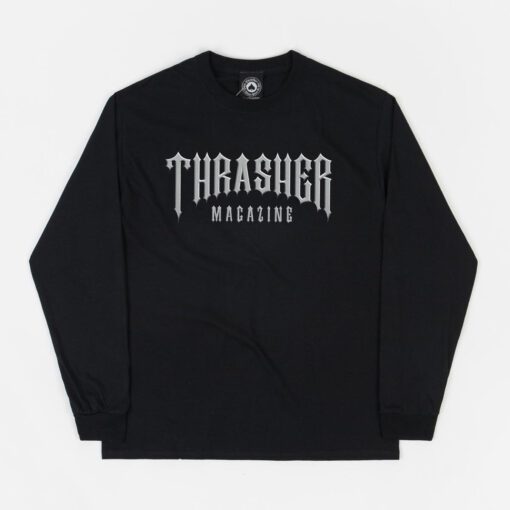 Camiseta THRASHER Magazine Hombre manga larga Low Low Logo Longsleeve T-shirt Black Ref. 145044 negra logo
